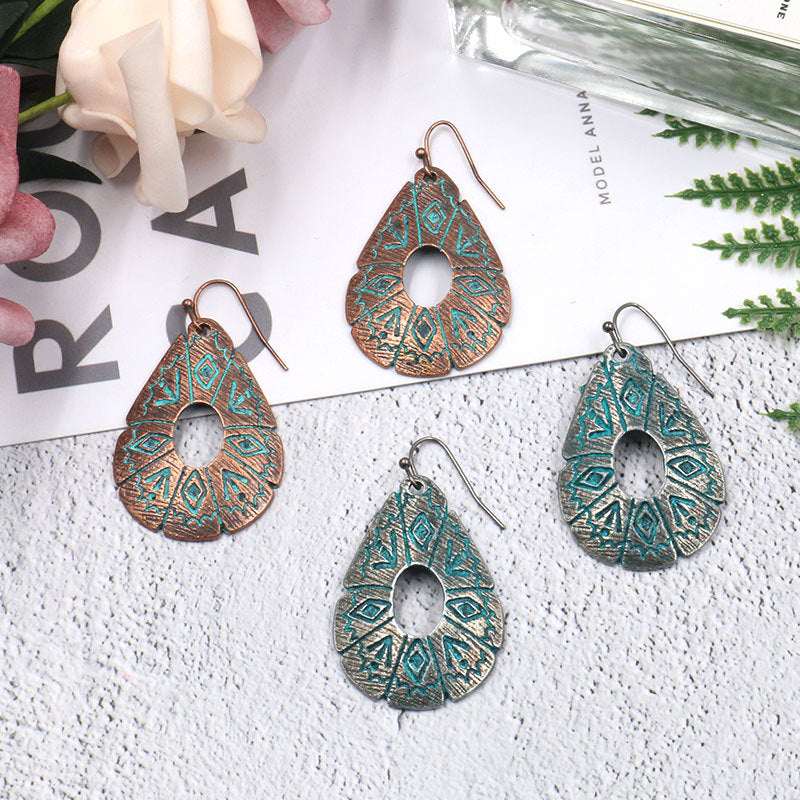 Retro alloy earrings