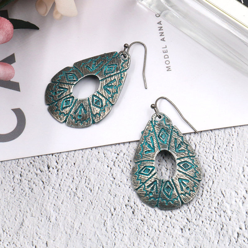 Retro alloy earrings