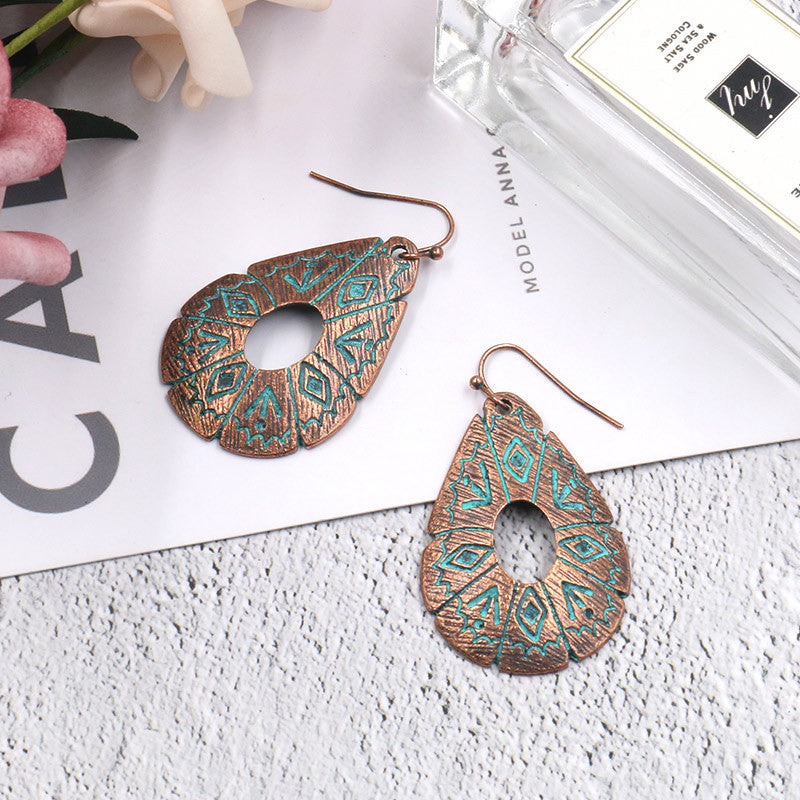 Retro alloy earrings