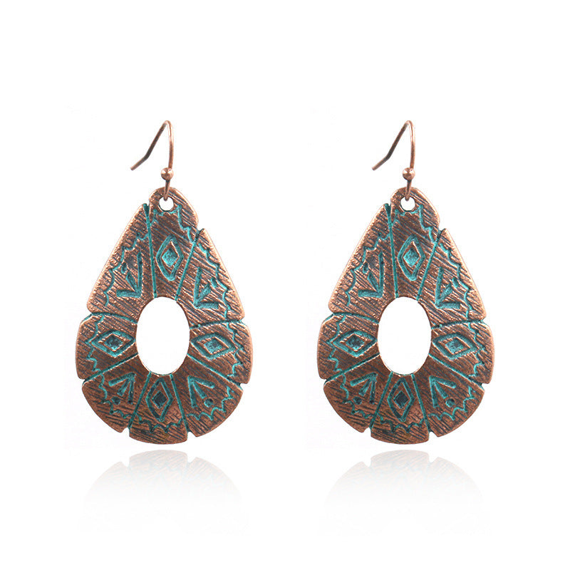 Retro alloy earrings