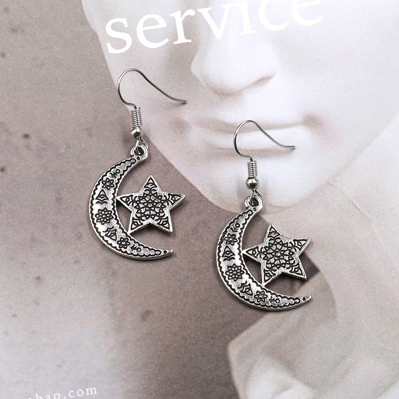 Star Moon Earrings