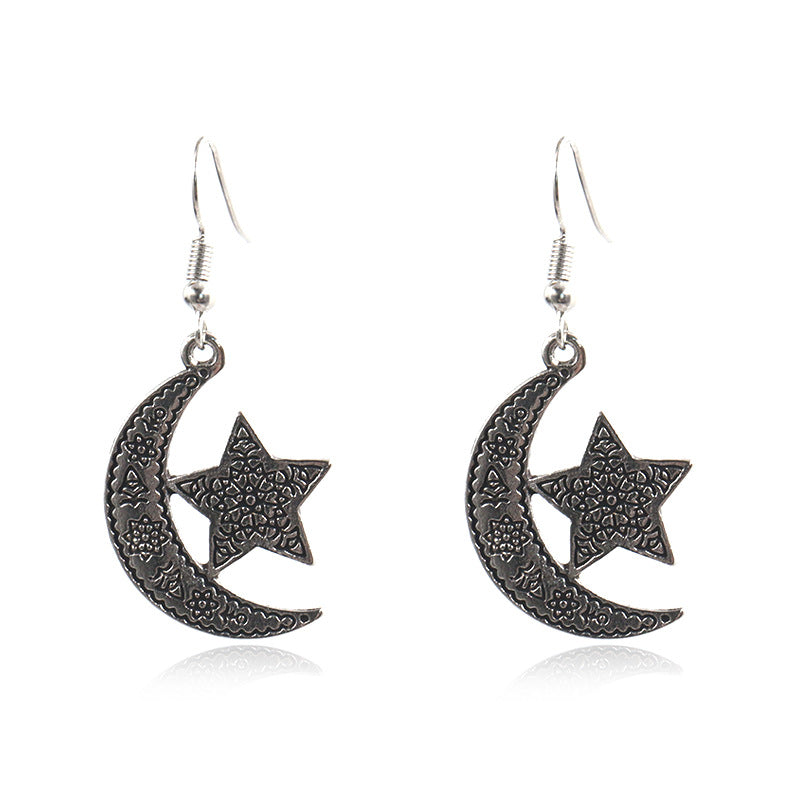 Star Moon Earrings