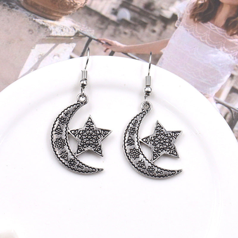 Star Moon Earrings