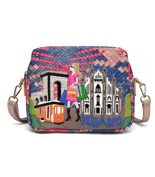 Beauty Romantic pattern crossbody Bag