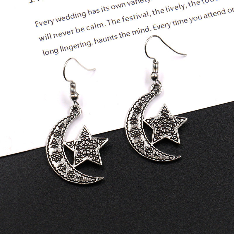 Star Moon Earrings