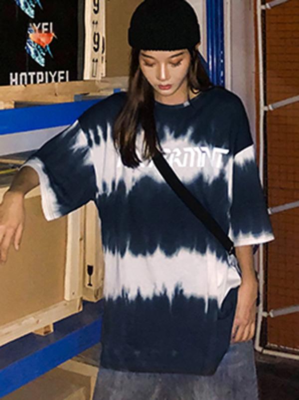 Retro Casual Tie-Dyed T-shirt