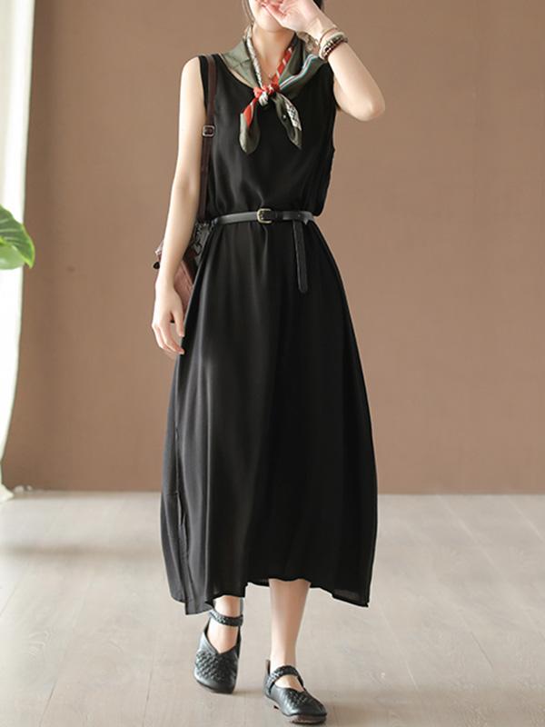 Loose Sleeveless Soft Long Dress