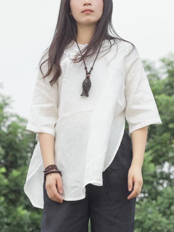 National Style Linen Blouses