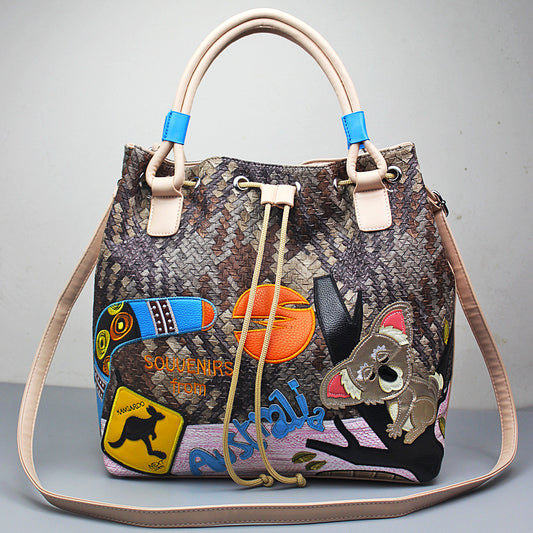 Cartoon animal zipper creative bag