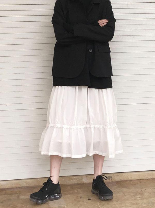 Chic Elastic Waist Puff Skirt