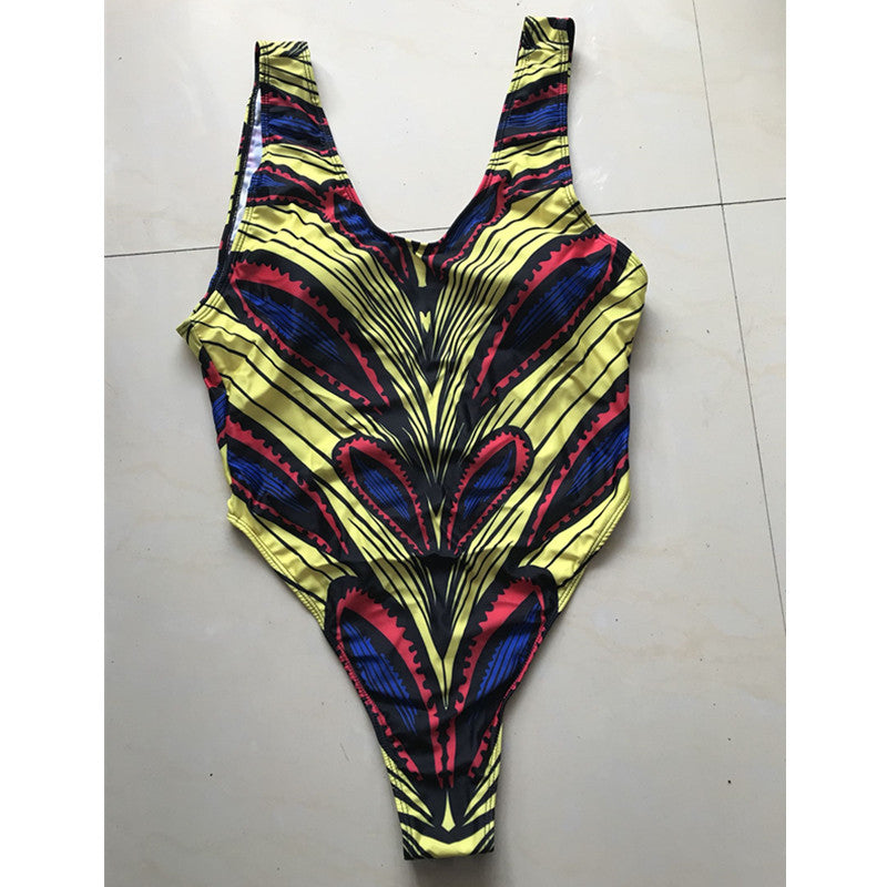 Print sexy lady print soft  ONE-PIECE SWIMSUIT