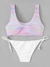 Bandeau Multicolor Bikinis Swimwear