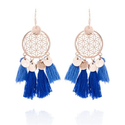 Hot tassel fashion gold round hollow Bohemian jewelry Earrings Wholesale