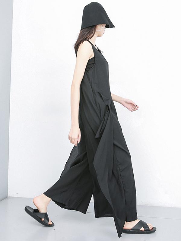 Loose Wide-leg Split-joint Jumpsuit