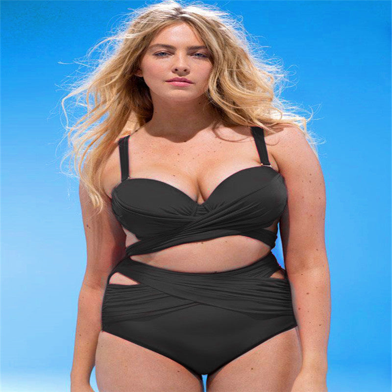 big size fat woman One-piece swimsuit