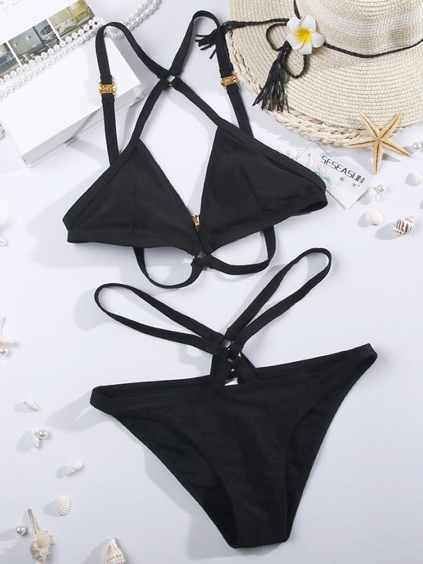 Black Bandage Bikini Swimsuit