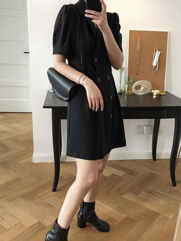 Vintage Fashion V-neck Suit Dress