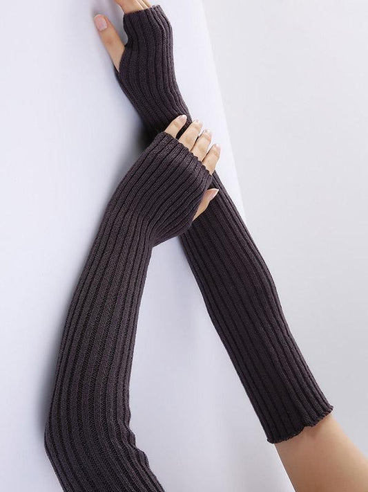 Knitted Solid Color Sleevelet Accessories