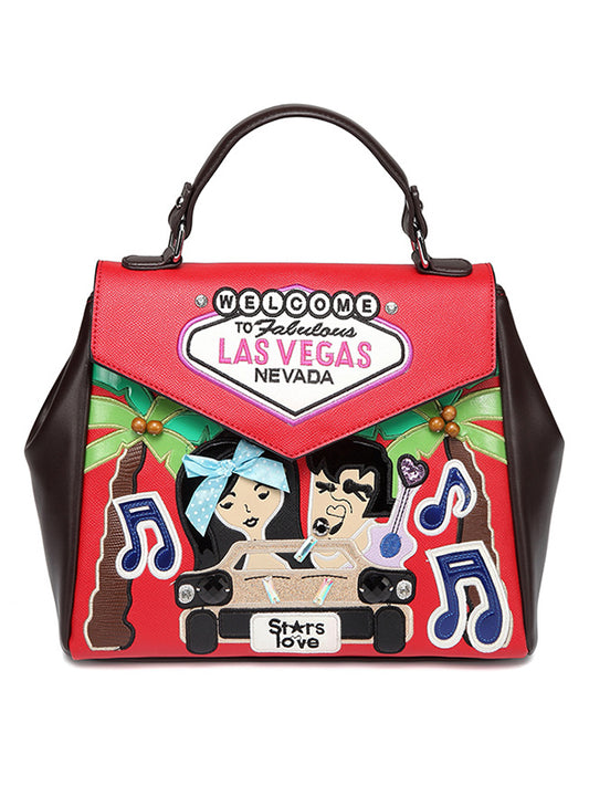 Cartoon couple driving Casual Creative Bag