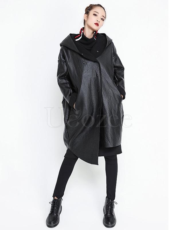 Loose Fleece Lined Fur Coat