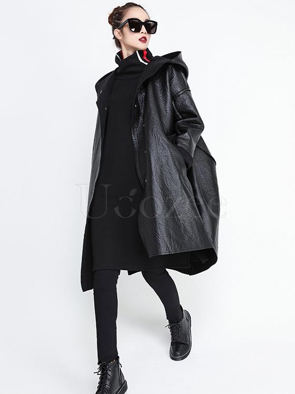 Loose Fleece Lined Fur Coat