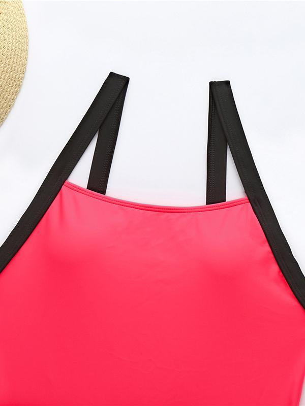 Strapless Buckle One-Piece Swimwear