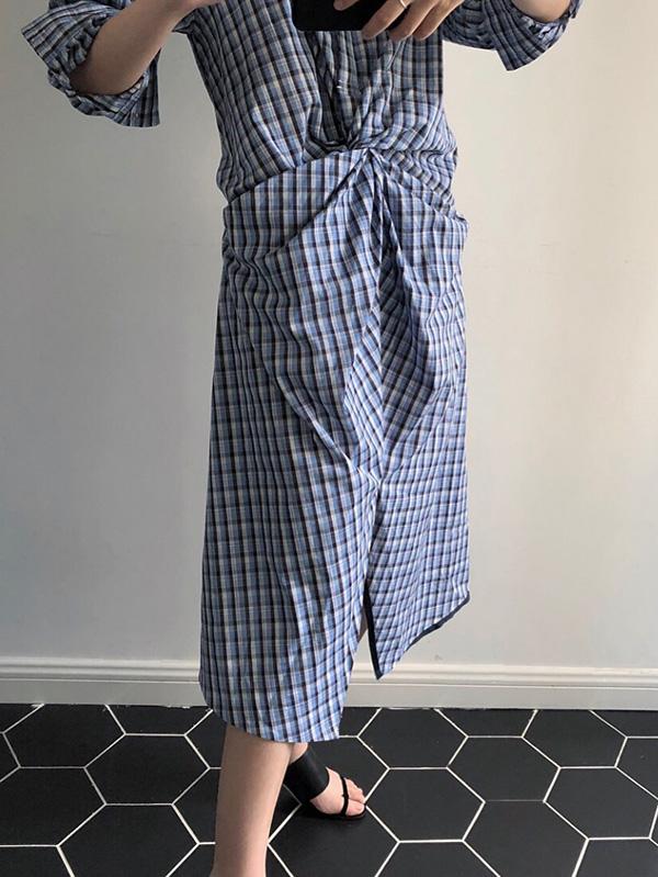 Fresh Plaid Cropped Midi Dresses