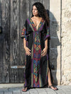 Bohemia V-neck Waisted Kaftan Cover-ups