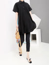 High-low Short Sleeves Backless Shirt