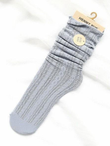 Cutie Stringy Selvedge Hollow Knee-socks