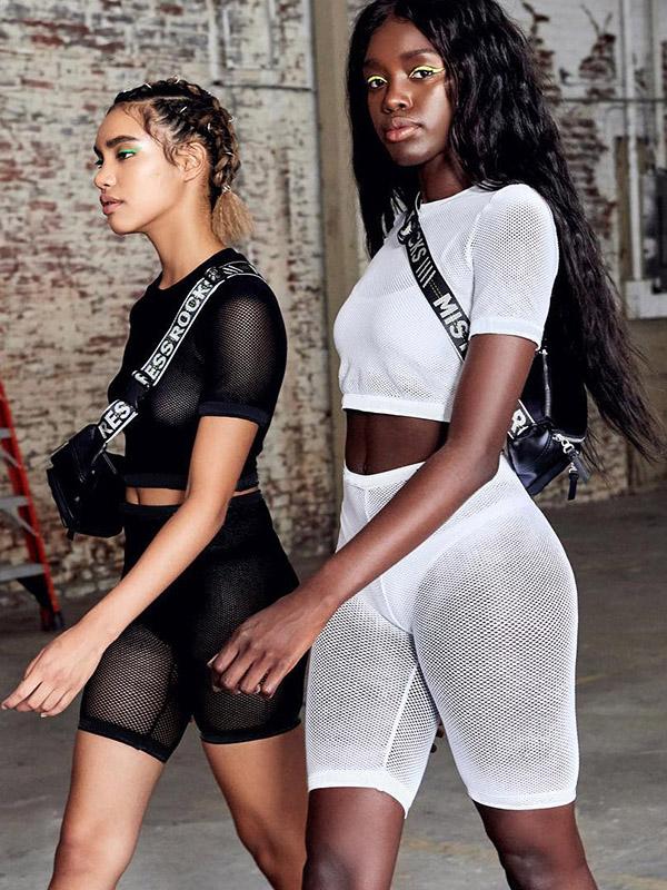 Casual Mesh See-through Sport Suits