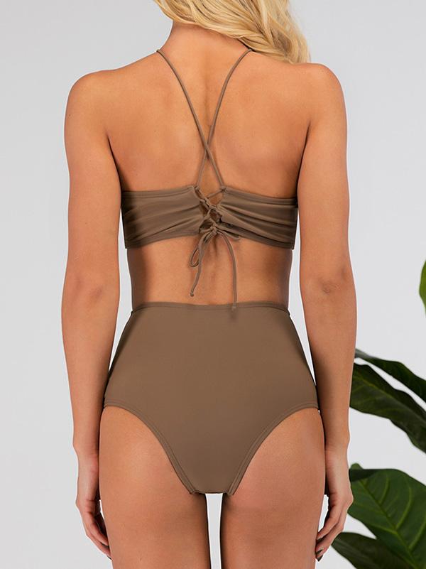 Sexy Hollow Bandage Bikini Swimsuit