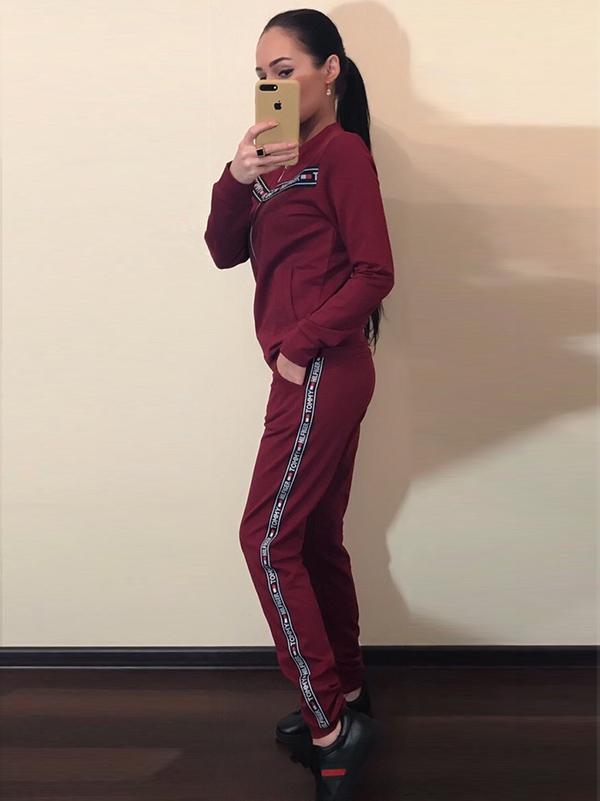 Split-joint Long Sleeves Cardigan Top And Sports Pants Suit