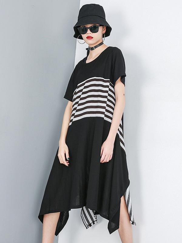 A-line Striped Dress