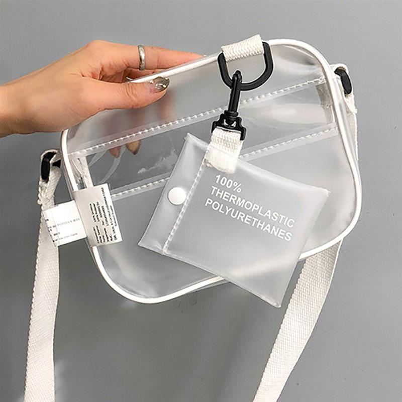 Causual PVC Transparent Clear Woman Crossbody Bags