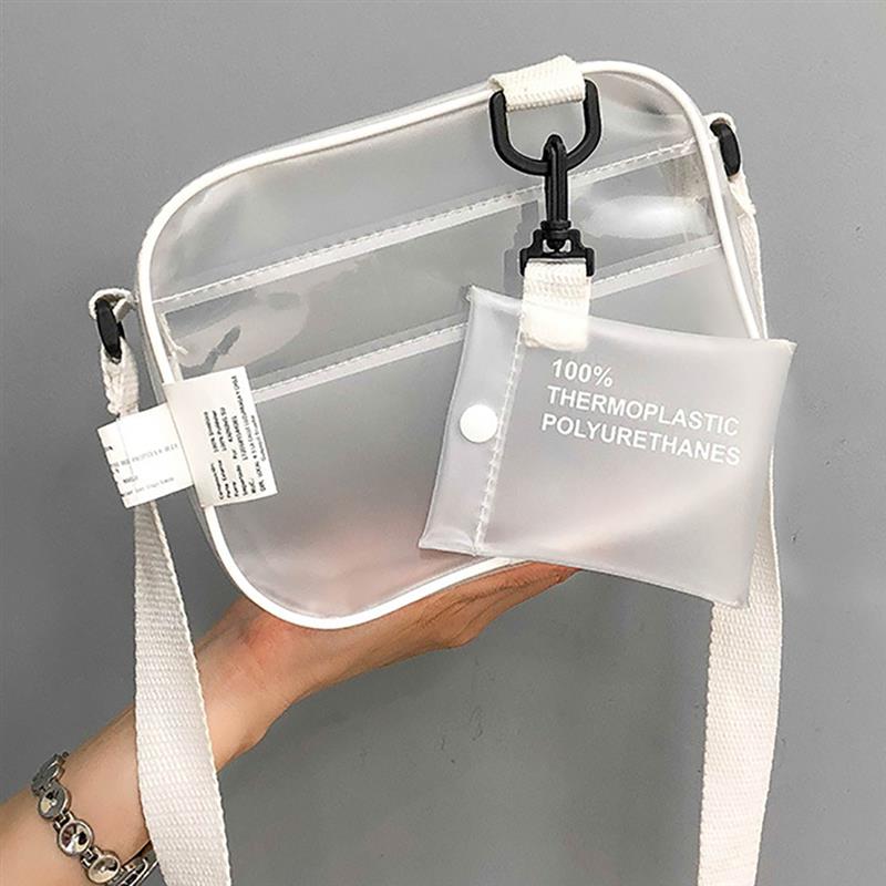 Causual PVC Transparent Clear Woman Crossbody Bags