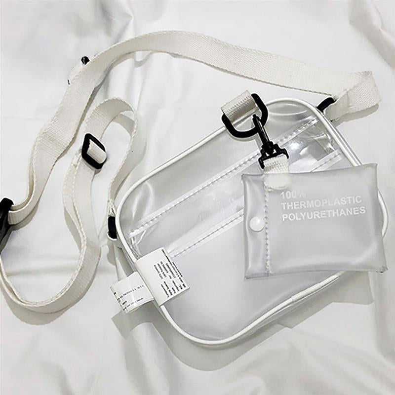 Causual PVC Transparent Clear Woman Crossbody Bags