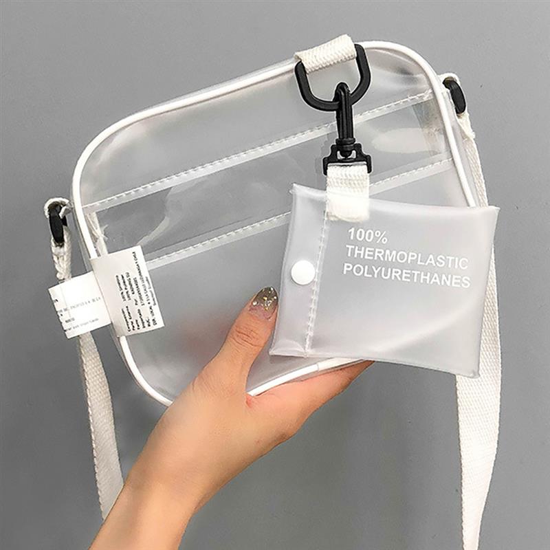 Causual PVC Transparent Clear Woman Crossbody Bags