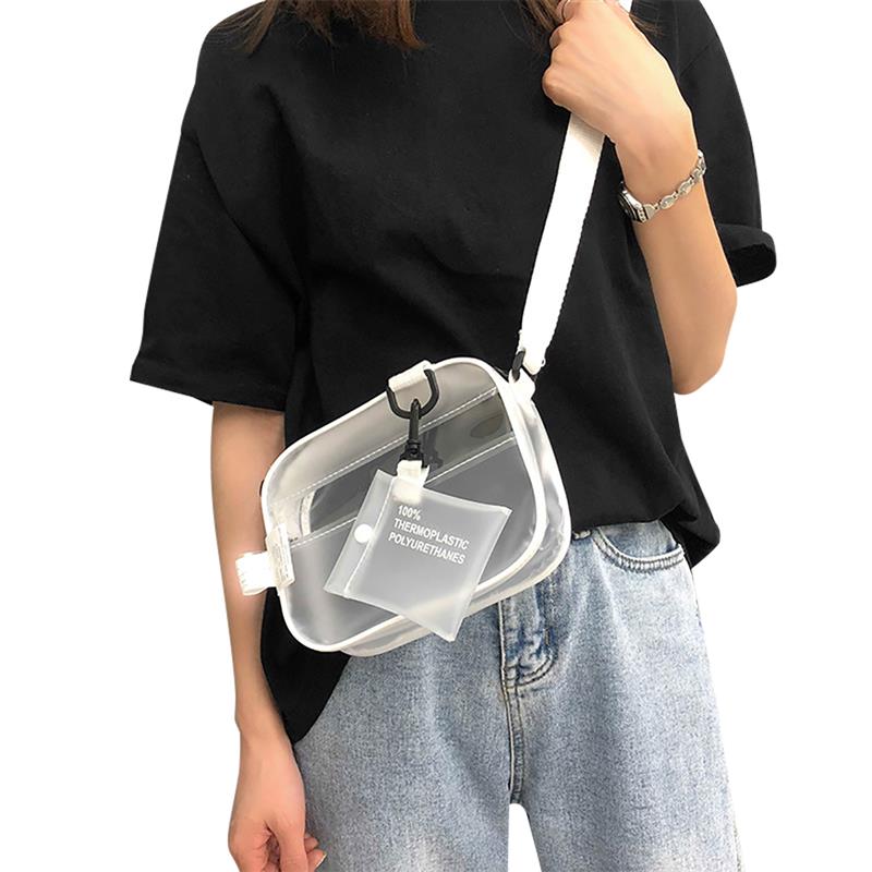 Causual PVC Transparent Clear Woman Crossbody Bags