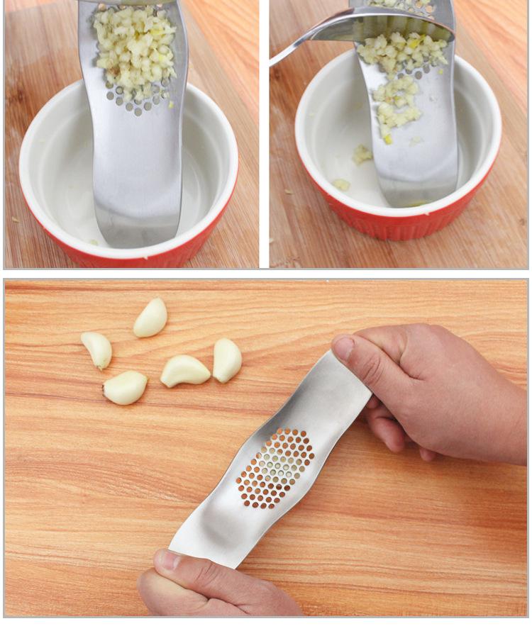 Stainless Garlic Press Crusher Cooking Kitchen Gadgets