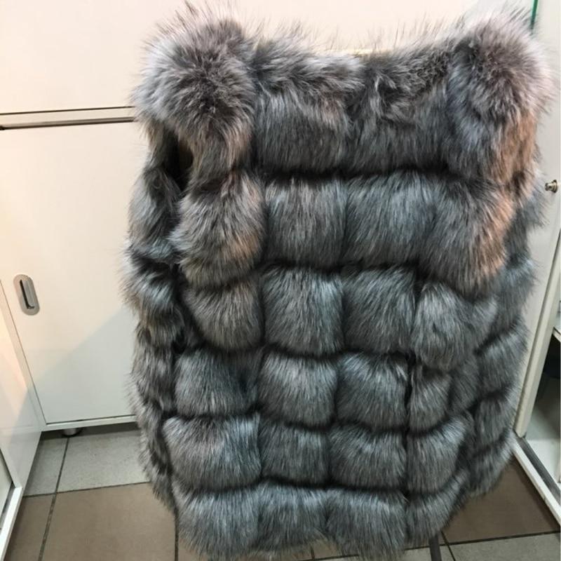 High quality Luxury Artificial Fur Warm Women Coat