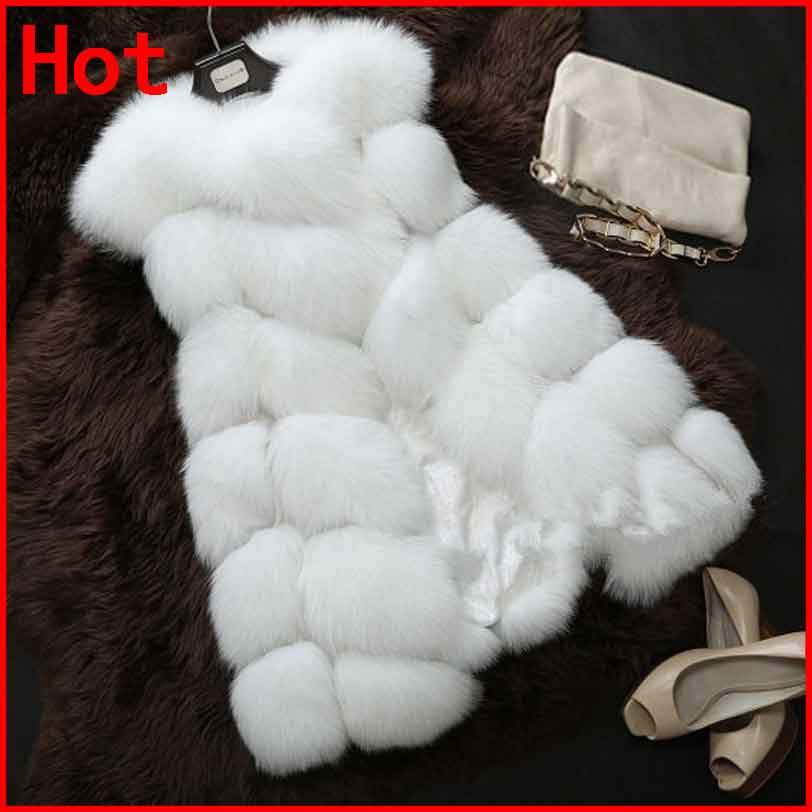 High quality Luxury Artificial Fur Warm Women Coat