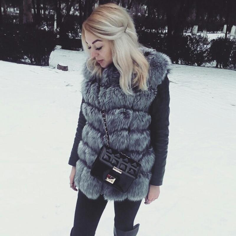 High quality Luxury Artificial Fur Warm Women Coat