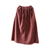 Natural Burrs Design Casual Corduroy Skirt