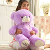 New Arrived High Quality Lavender Purple Bear Plush Toy Child Baby Girl Cloth Pillow Doll Birthday Gift