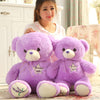 New Arrived High Quality Lavender Purple Bear Plush Toy Child Baby Girl Cloth Pillow Doll Birthday Gift