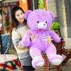 New Arrived High Quality Lavender Purple Bear Plush Toy Child Baby Girl Cloth Pillow Doll Birthday Gift