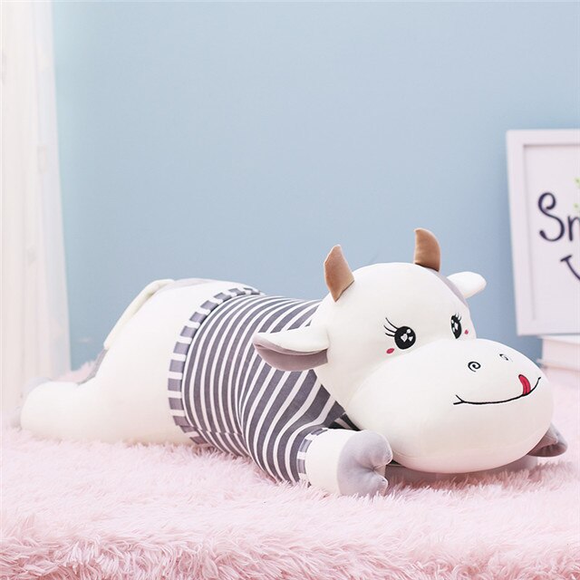 New Cute Giant Cows Plush Toy Soft Cattle Stuffed Animal Toys Cartoon Cow Pillow Cushion Kids Girls Children Birthday Present