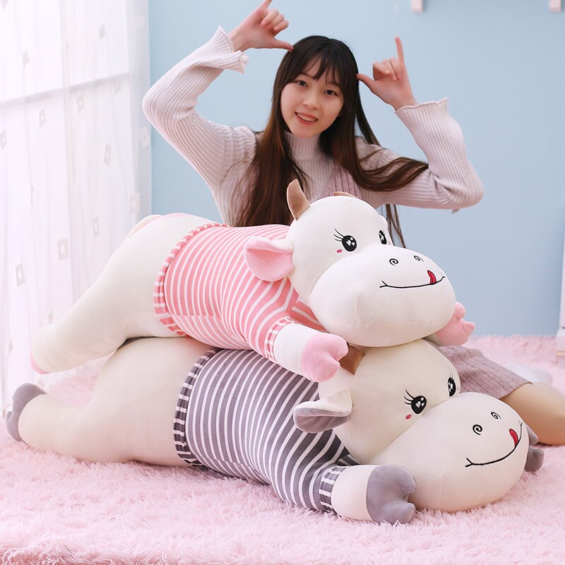 New Cute Giant Cows Plush Toy Soft Cattle Stuffed Animal Toys Cartoon Cow Pillow Cushion Kids Girls Children Birthday Present