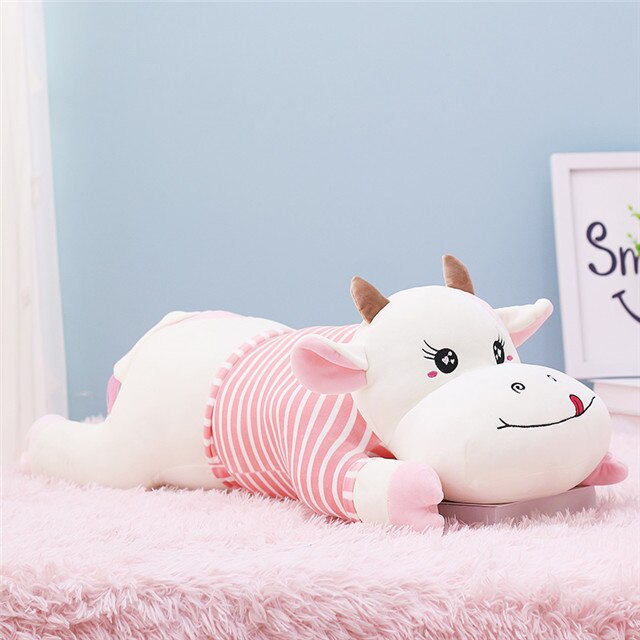 New Cute Giant Cows Plush Toy Soft Cattle Stuffed Animal Toys Cartoon Cow Pillow Cushion Kids Girls Children Birthday Present